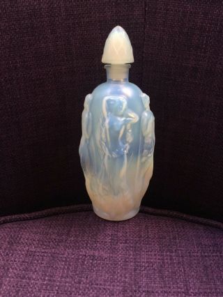 Vintage Sabino Opalescent Crystal Scent/perfume Bottle,  Nudes Bathing