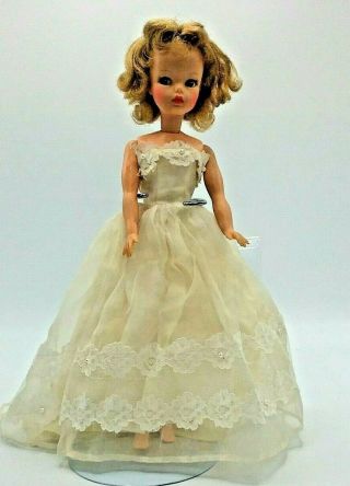 Tammy Doll Bs - 12 3 Wedding Dress Vintage Ideal Toy Train Bride