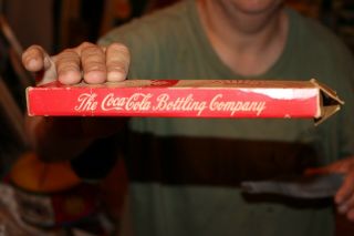 Vintage 1950 ' s Coca Cola Soda Pop Bottle Metal Thermometer Sign W/Box 8