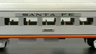 Lionel 3105 O Scale Santa Fe Passenger Car Detailed Vintage RARE Complete 2