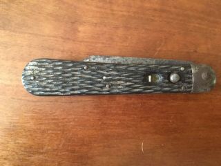 Antique Vintage Shrade Cut Co.  Walden,  Ny 3 Pat’s W/lock 8 1/2” Pocket Knife