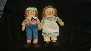 Vintage 1940s Raggedy Ann And Andy Georgene Blue Daisy Dress