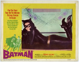 Lee Meriwether As Catwoman In Batman: The Movie 1966 Lobby Card Vintage