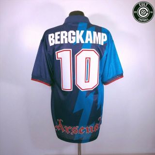 Dennis Bergkamp 10 Arsenal Vintage Nike Away Football Shirt Jersey 1995/96 (l)