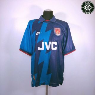 Dennis BERGKAMP 10 Arsenal Vintage Nike Away Football Shirt Jersey 1995/96 (L) 2