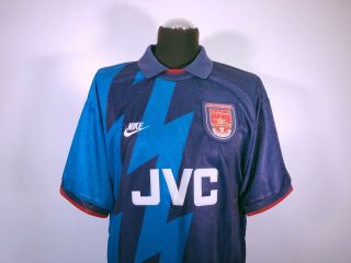 Dennis BERGKAMP 10 Arsenal Vintage Nike Away Football Shirt Jersey 1995/96 (L) 3