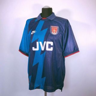 Dennis BERGKAMP 10 Arsenal Vintage Nike Away Football Shirt Jersey 1995/96 (L) 4
