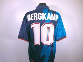 Dennis BERGKAMP 10 Arsenal Vintage Nike Away Football Shirt Jersey 1995/96 (L) 7
