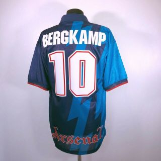 Dennis BERGKAMP 10 Arsenal Vintage Nike Away Football Shirt Jersey 1995/96 (L) 8