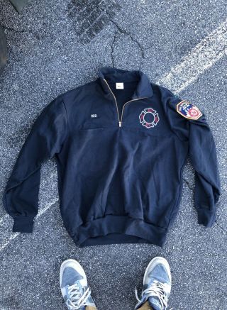 Fdny Fire Department York City Union Line Uniform Pullover Sweatshirt Xl