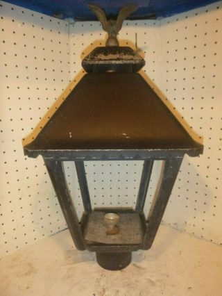 Vintage Post Gas Lamp Light Exterior Outdoor Mid - Century Gas Eagle On Top