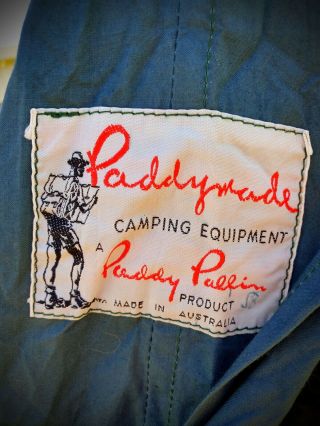 Vintage 60s - 70s Paddy Pallin Paddymade bushwalker ' s 2 - man cotton japara 