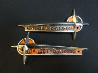 Vintage Harley Davidson Gas Tank Emblems Badges