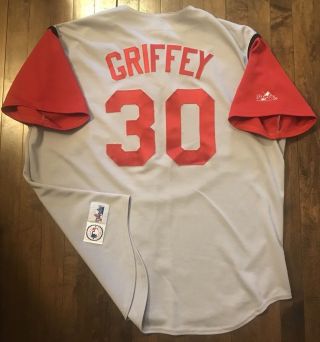 Cincinnati Reds Ken Griffey Jr 30 Majestic Vintage Mlb Baseball Jersey Men’s Xl