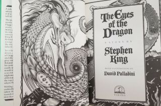 Vintage Stephen King ' s THE EYES OF THE DRAGON 1987 Hardcover First Edition Excl 7