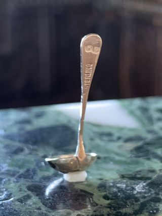 Miniature Dollhouse Artisan Obidiah Fisher STERLING SILVER Punch Bowl Ladle 4