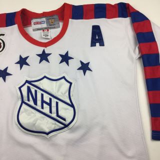 Vintage 1992 NHL All Star Game Mark Messier Hockey Jersey Size L Strap 2