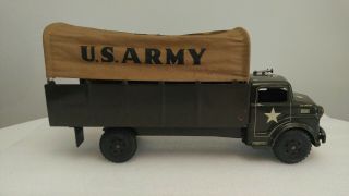 Vintage Marx Lumar Us Army Truck Troop Transport Artillery Cannon Metal Toy