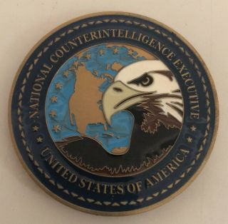 Authentic Rare Cia Odni National Counterintelligence Executive Challenge Coin