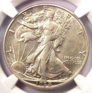 1938 - D Walking Liberty Half Dollar 50c - Certified Ngc Xf45 - Rare Date Coin