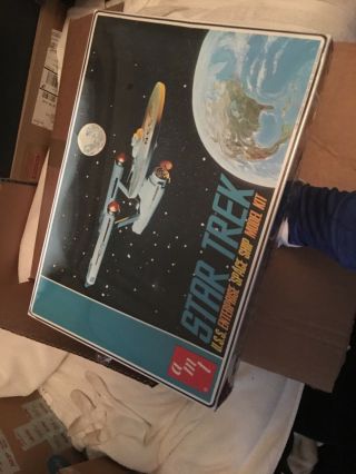 Amtstar Trek Model Enterprise Kit.  Still Great Box 1970’s Vintage