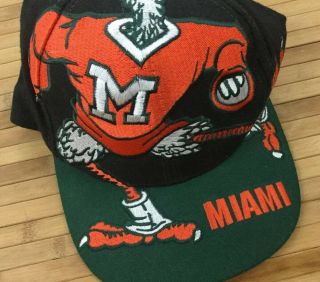 Vintage Miami Hurricanes The Game Big Logo Snapback Hat Cap Starter 4