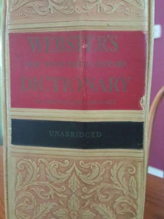 1956 Webster ' s Unabridged Twentieth Century Dictionary Vintage 3