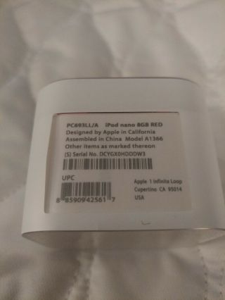 Apple iPod Nano 6th Generation Product Red (8 GB) RARE 3