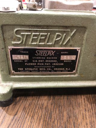 Vintage Steelpix Floral Stemming Machine Model 35c
