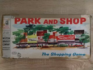 Park And Shop 1960 Vintage Milton Bradley Board Game