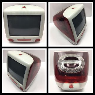 Vintage Apple Imac Model M5521 G3/450 Dv,  Ruby Red Powers On.