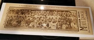 Vintage Miller Bros.  101 Ranch Wild West Performers Advertising Poster - Panoram