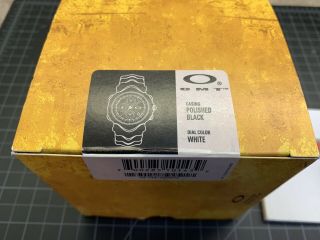 Oakley Stealth GMT Watch Black Stainless Steel White Face RARE Complete 11