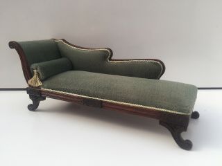 Artisan Ian Holoran Vintage Chaise Lounge Signed English Dolls House Furniture