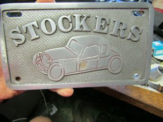 Vintage Stockers Car Club Plaque Ratrod