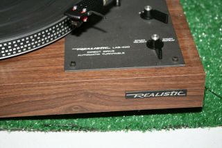 Vintage Realistic Lab - 400 Lab 400 Turntable Direct Drive Wood Grain Automatic 3