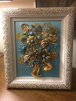Vintage And Contemporary Jewelry Art Framed