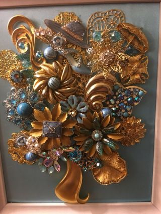 Vintage and Contemporary Jewelry Art framed 7