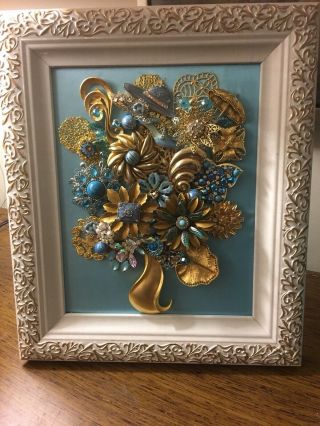 Vintage and Contemporary Jewelry Art framed 8
