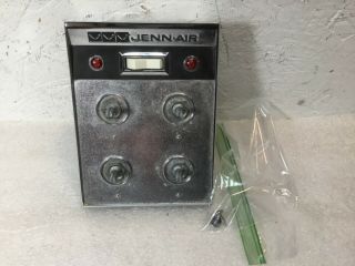Jenn Air,  Oem Stove,  Range Vintage Control Panel 4 Burner Switch,  Fan Switch