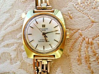 TISSOT AUTOMATIC SEASTAR SEVEN LADY ' S VINTAGE WATCH IN GOOD ORDER. 2
