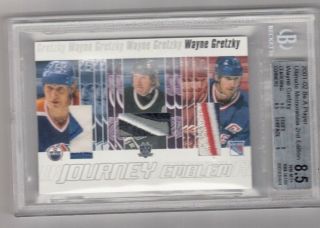 Rare Wayne Gretzky 2001 - 02 Be A Player Ultimate Journey Triple Emblems 1 Of 10