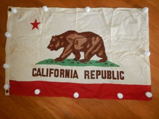 Vintage Ajax Paramount Heavy Weight Cotton California Flag San Francisco 2 X 3