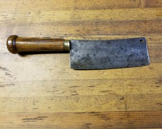 Rare ANTIQUE Meat Cleaver • Vintage Butcher Block Knife Meat Tools ☆FRANCE 4