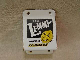 Lemmy Lemonade Vintage Porcelain Wall Mount Advertising Soda Bottle Opener