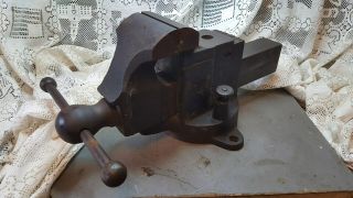 Vintage Prentiss No.  19 Swivel Base Bench Vise Made In U.  S.  A.