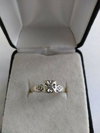 Vintage 14k Gold Diamond Engagement Ring 2 Grams Size 6 Scrap Or Wear