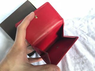 Vintage Louis Vuitton LV Epi Leather Trifold Wallet Red Rare 3