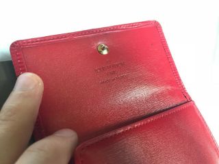 Vintage Louis Vuitton LV Epi Leather Trifold Wallet Red Rare 5