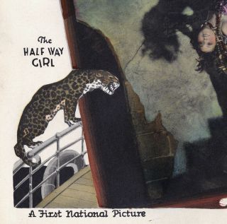 The Half - Way Girl 1925 Lost Silent Film Vintage Color Lobby Card Doris Kenyon 3